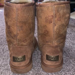 UGGs Floral Chestnut Mid calf Boots Authen Good Condition